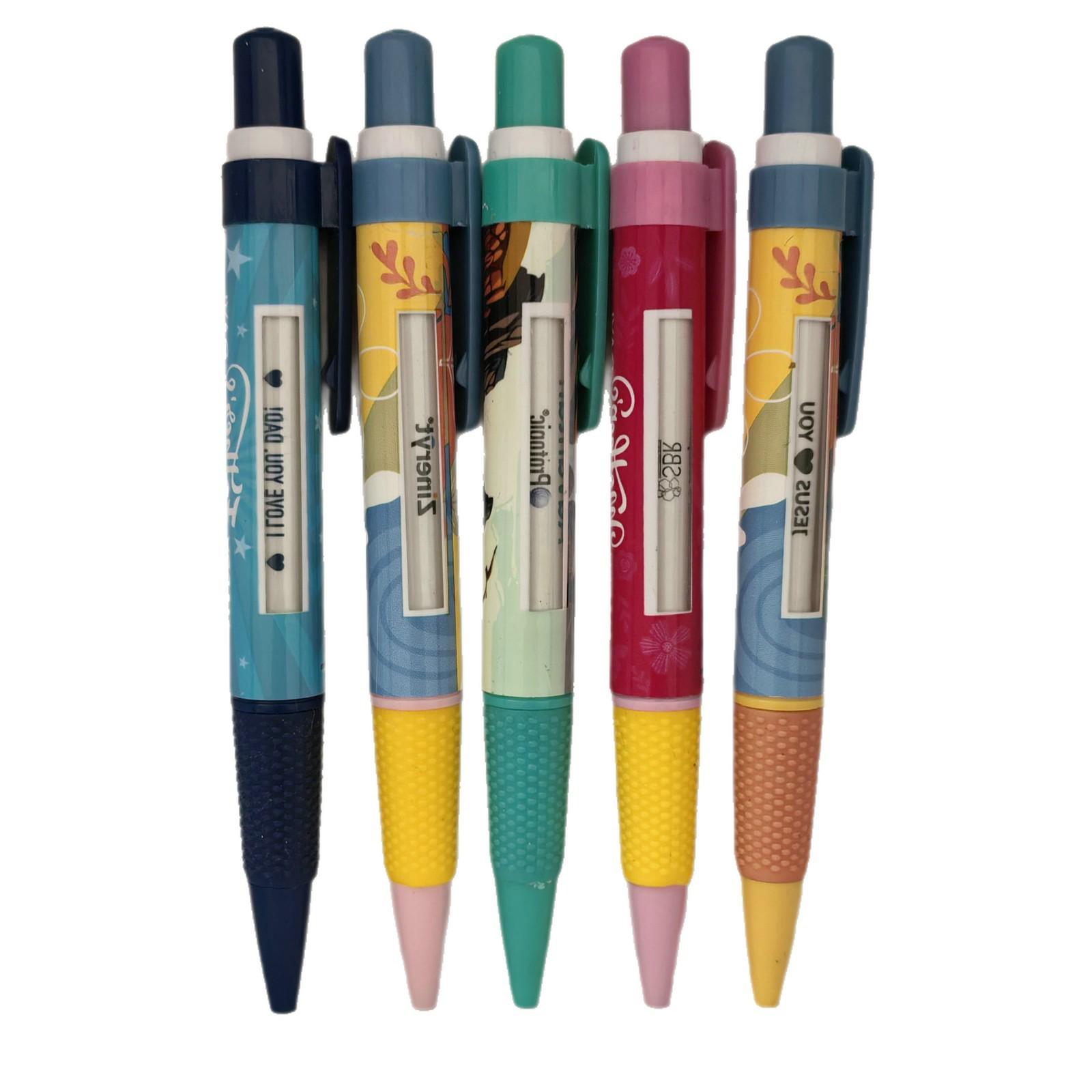 

Set of 8 Random Pattern Pens: Skylight, Holder, Byte, Text, Scroll, and Bouncing Designs Single C
