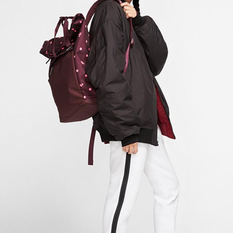 Nike Polyester Backpack Regular Unisex Burgundy Casual BA6185-681