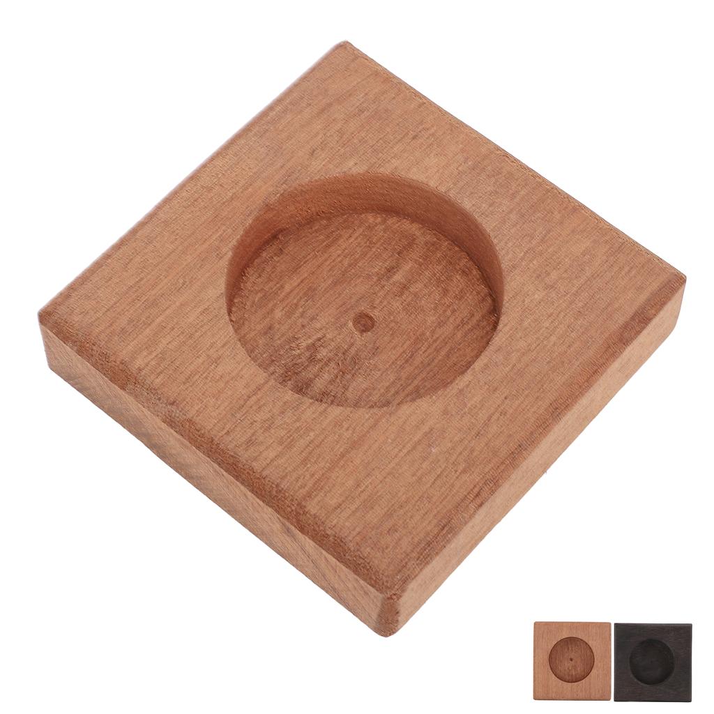 Wood Candle Holder Vintage Handmade Handheld Wooden Candlestick for Home Wedding Holiday Table Decor