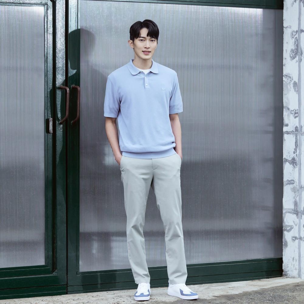 [lacoste] Men s Ribbed Stretch Chinos HH631E-56GCCA 38
