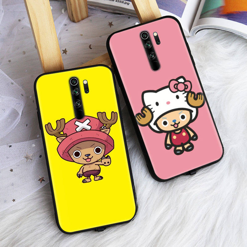 Black Case for iPhone 16 15 Plus 14 13 12 11 Pro 8 6 SE XR XS Max P30 Nova 5T Y5P Y6 Y7 Y8P Y9 Realme C30 C33 C31 W-76 One Piece Chopper