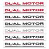 Autoaufkleber Tesla DUAL MOTOR Unterstrichene Buchstaben Emblem für TESLA Model 3 Y S X Autostyling Nachrüstung Kofferraumplakette Aufkleber Chrom
