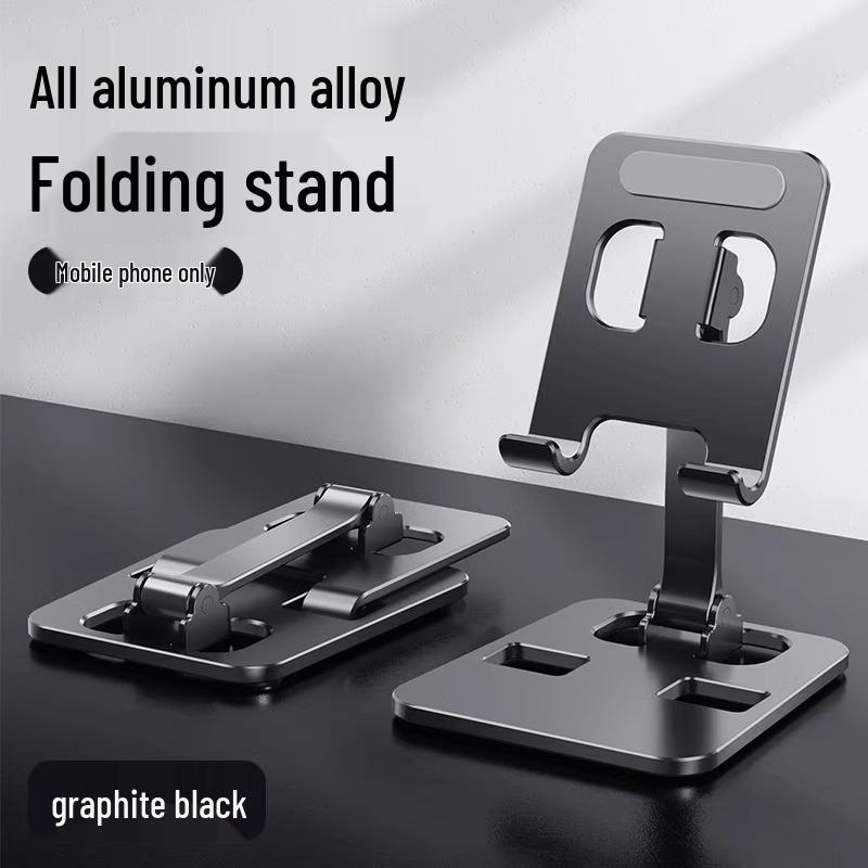 Adjustable Aluminum Phone & Tablet Stand: Foldable, Weighted Base