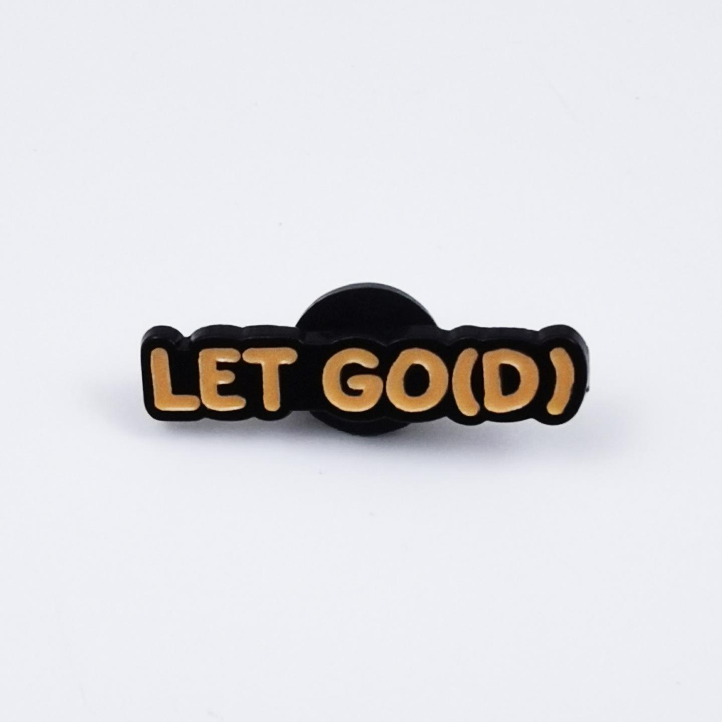 Personalized English Letter Brooch, Fashionable Geometric Lapel Pin, Drip Oil Alloy Decorative Badge