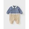 David Bella Class a Baby Boy Jumpsuit Infant Faux Two-Piece Romper 2026 Spring New Newborn Crawling Suit