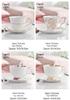 Retro European Style Ceramic Iced Americano and Latte Cup Set with Saucer
