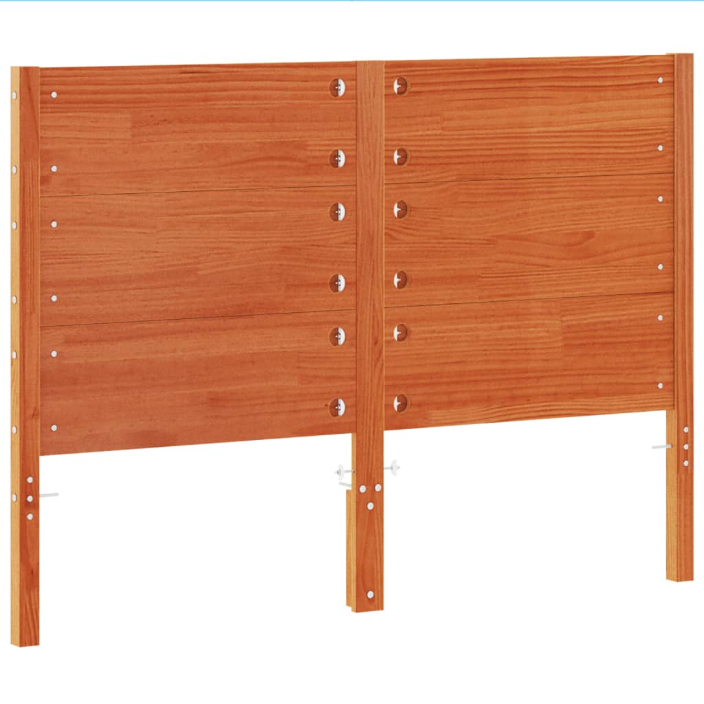 Headboard Wax Brown 160 Cm Solid Pine Wood