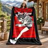 Dandadan Custom Name Flannel Blanket Personalized Soft Warm Plush Throw Blanket Customized Gift for Family Friends