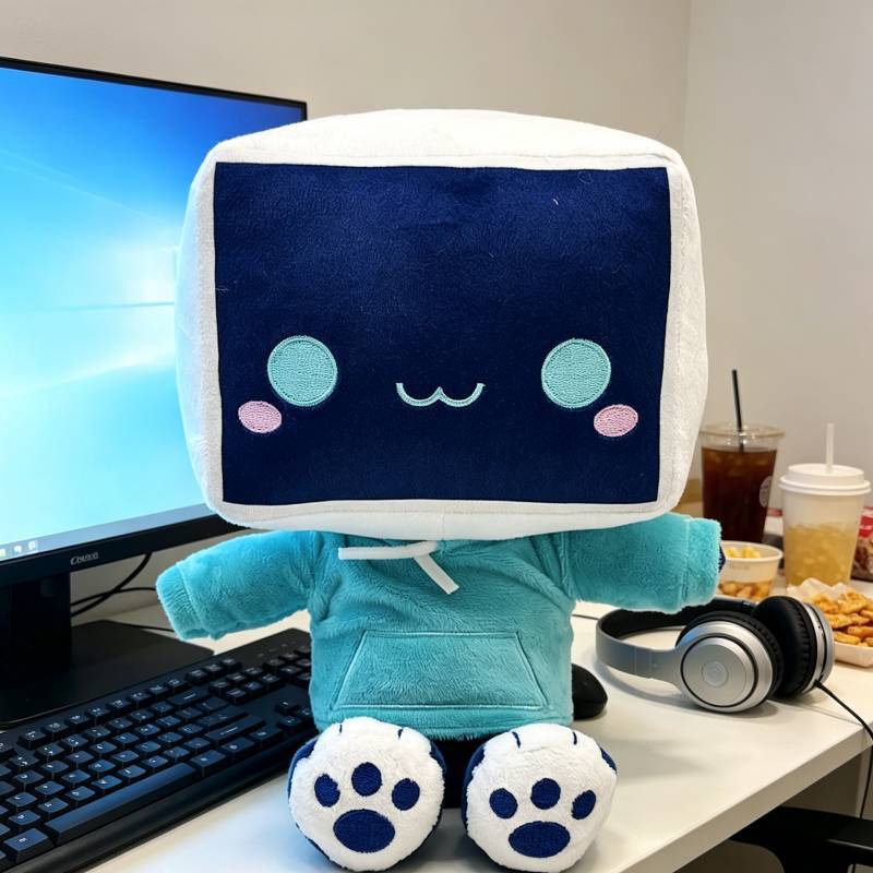 Tower Defense Simulator Narrator Minbitt Tv Plush Doll Stuffed Toy With Soft Pp Cotton For Kids And Collectors