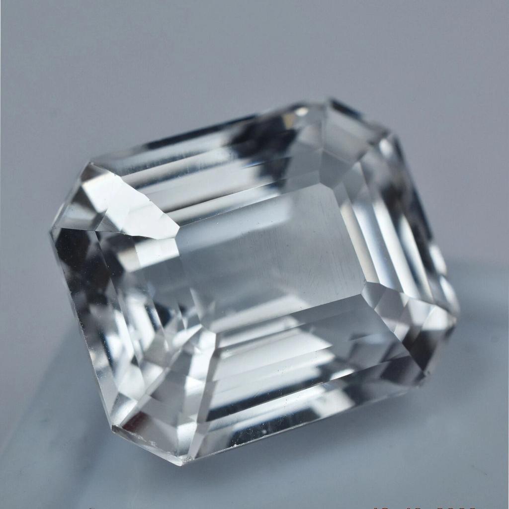 CERTIFIED Natural Emerald Cut White Sapphire Loose Beautiful Gemstone