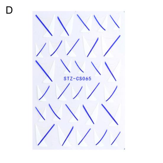 Immagini vivaci Cursori per unghie Delicati e leggeri Glitter fai da te Linea francese Scintillanti decalcomanie a strisce oblique