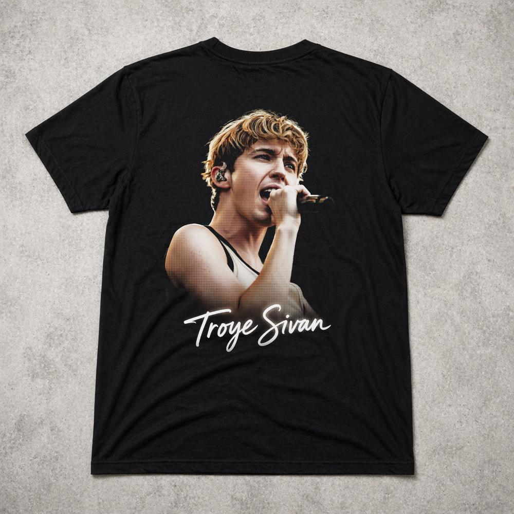 Troye Sivan T Shirt Pop Music Graphic Tee Adults Kids Black Gift 2XL