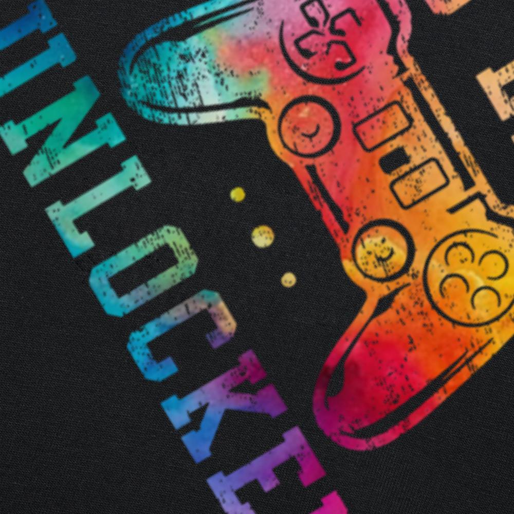 Funny Dad Level Unlocked New Dad To Be Gifts Gamer Father's Day T Shirts Streetwear Short Sleeve Birthday Gifts T-shirt Men