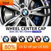 New Hots E60 4PCS 56MM 60MM 65MM Car Hub Cap Sticker Wheel Center Cover Decal Decoration Auto Modification Accessorie For BMW M