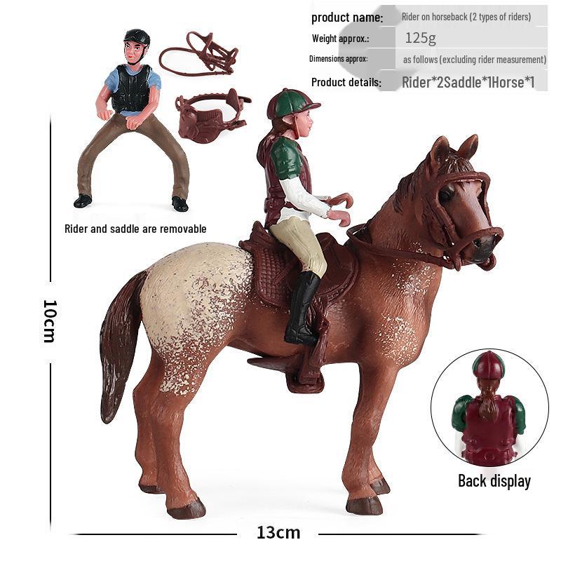 Farm Animal and Human Figures Playset with Fences: Rabbit, Sheep, Donkey, Cow - Parent-Child Simulation Toy