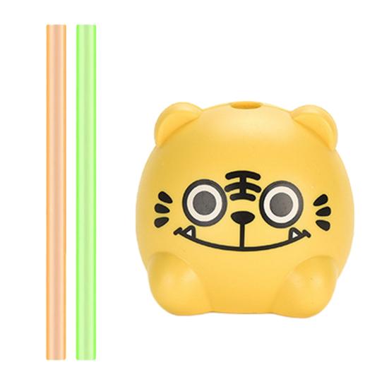 1 set Paie cu sunet de animale din desene animate pentru copii Topper drăguț din paie pentru biberon Favoruri de petrecere cu animale Paie de băut distractive reutilizabile care scot sunete