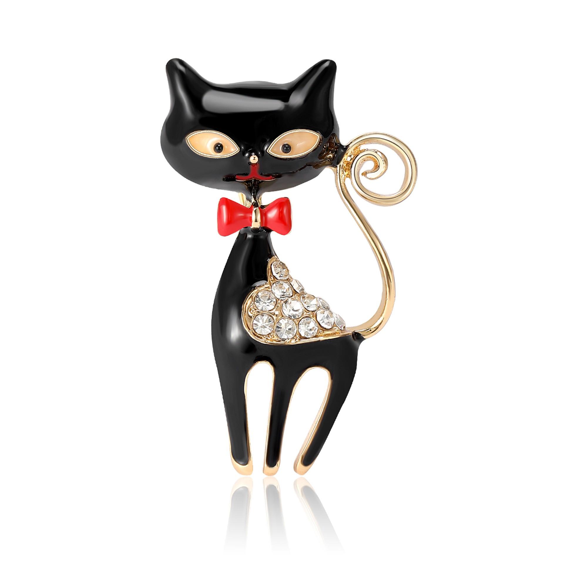 Эмалевая брошь «Капля масла», Свежий и милый значок с животным, Аксессуар для повседневной одежды, Декоративный предмет. чёрный