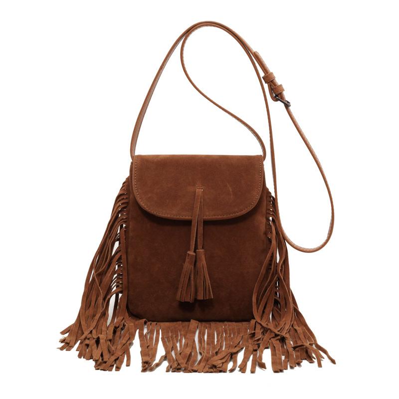 

Дизайнерская сумка-ниша, Ретро сумка через плечо, Сумка с бахромой высокого класса хаки