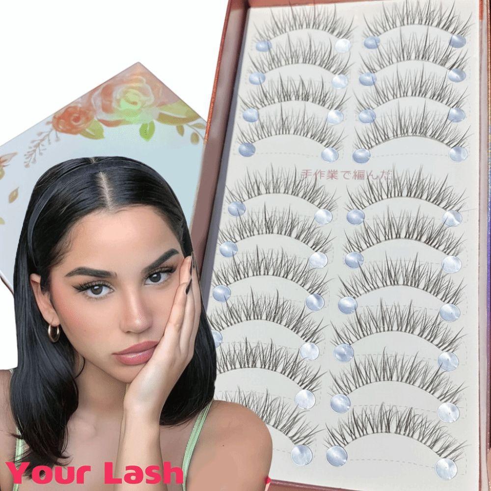 Natural Fake Lashes Wispy False Eyelashes Hot Eyelashes  Makeup Eyelash Extension