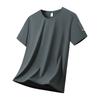 T-shirt à séchage rapide et haute élasticité T-shirt de sport à manches courtes à séchage rapide en soie glacée pour homme à col rond décontracté à manches courtes