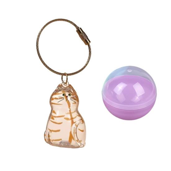 Cat Hair Storage Bottle Transparent Pet Fur Keepsake Keychain for Collecting Cat And Dog Hair Pet Memorial Gift
