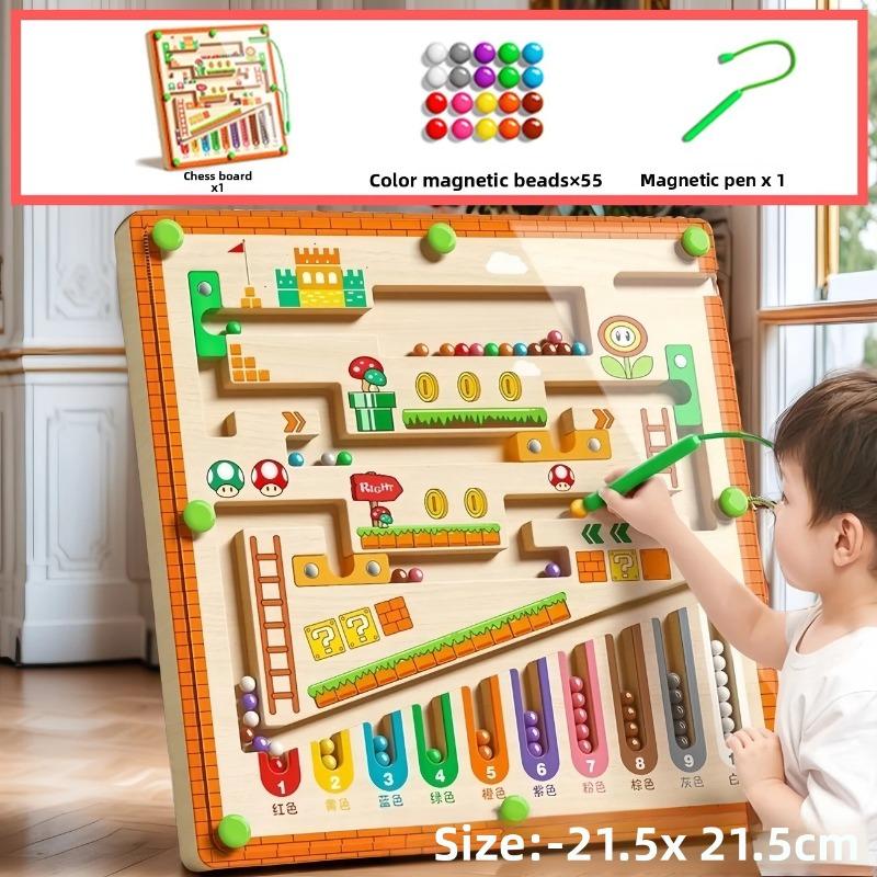 Non-Toxic Magnetic Color And Number Maze Learning Education Toys Color Matching Montessori Toys Toys Concentration Training For Child Gift
