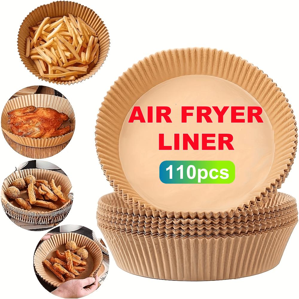 [Oil-Proof | Non-Stick] 55pcs/110pcs Oil-Proof Non-Stick Disposable Paper Pad for Air Fryer | Baking, Frying, Microwaving And Cooking | Easter