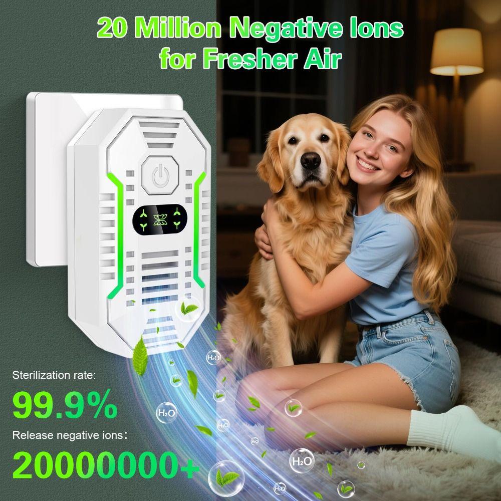 Portable Air Cleaner US UK EU Plug Plug-In Air Purifier Dust Removal Negative Ion Generator Pet
