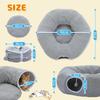 PAWZ Road Cat Tunnel Bed, Long Donut-Shaped Cat Bed/Cat House with Cushion, Durable, Large, Foldable, Space-Saving, Easy Storage, Great for Rabbits, S