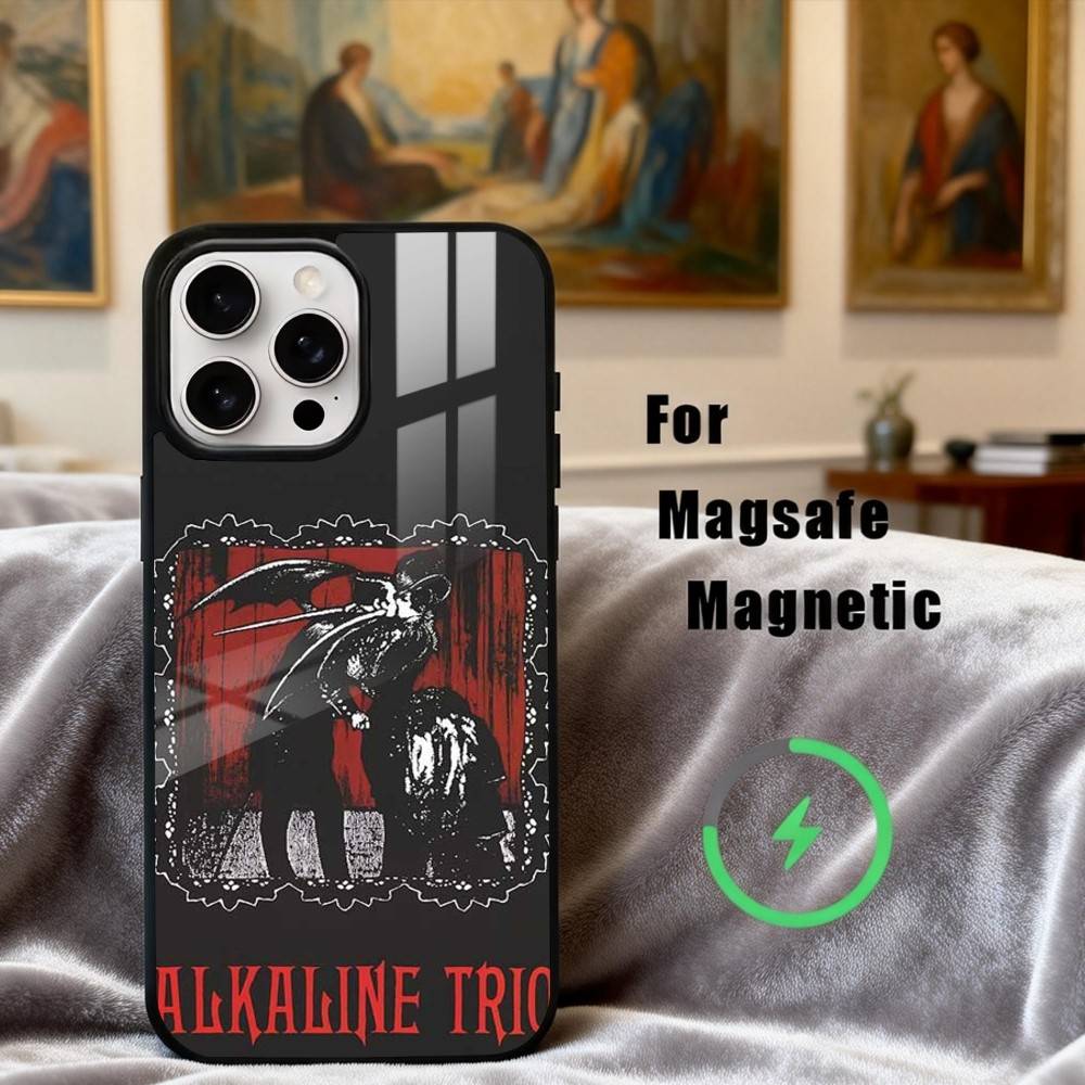 

Punk A-Alkaline T-Trio Band Phone Case For iPhone17,16,15,14,13,12,11 Plus,For Magnetic Wireless Charge Cover iPhone15Plus