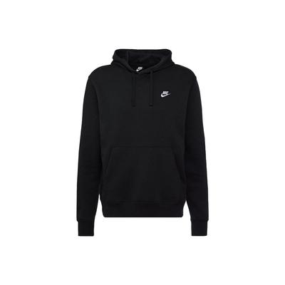 Nike Sportovní mikina s kapucí Club Fleece Pullover Černá/Bílá Unisex Streetwear BV2654-010