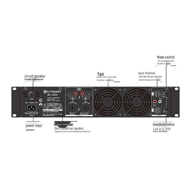 JBL Crown XLI3500 Power Amplifier