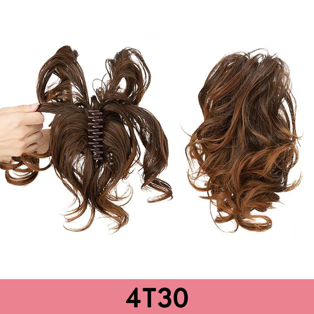XINRAN Synthetic DIY Deformation Ponytail Extensions Short Wavy Claw Ponytail For Women Daily Cosplay Party Wear