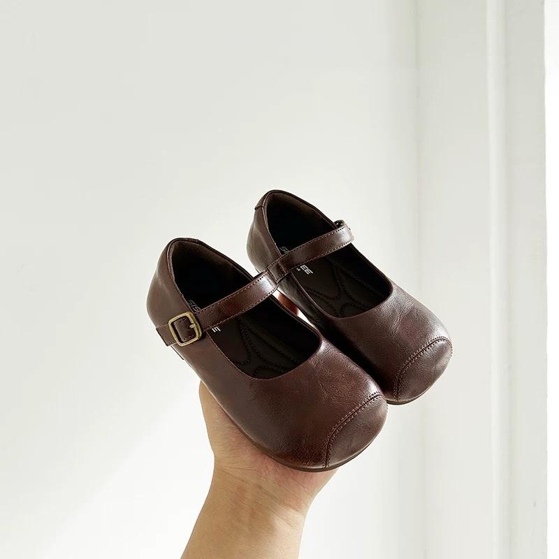 Princess shoes girls leather shoes summer children's single shoes little girl Doudou shoes shallow mouth girls shoes foreign soft sole shoes