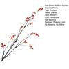 Artificial Holly Berries Long-Lasting Maintenance-Free Realistic Holly Berry Branches Bright Red Festive Home Decor