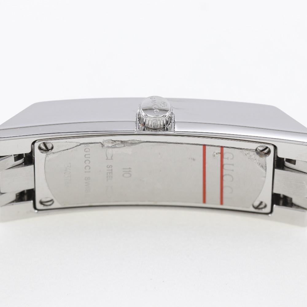 GUCCI Watches 110 blackDial Stainless Steel Quartz Analog display Women Used