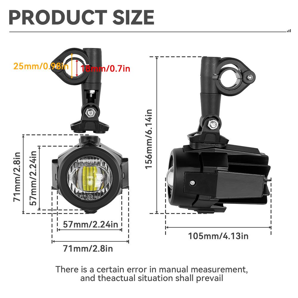 Motorcycle LED Auxiliary Headlight Fog Light For BMW R1200GS LC R1250GS Adventure R1250RT R1200RT R1250RS Led Driving Lights