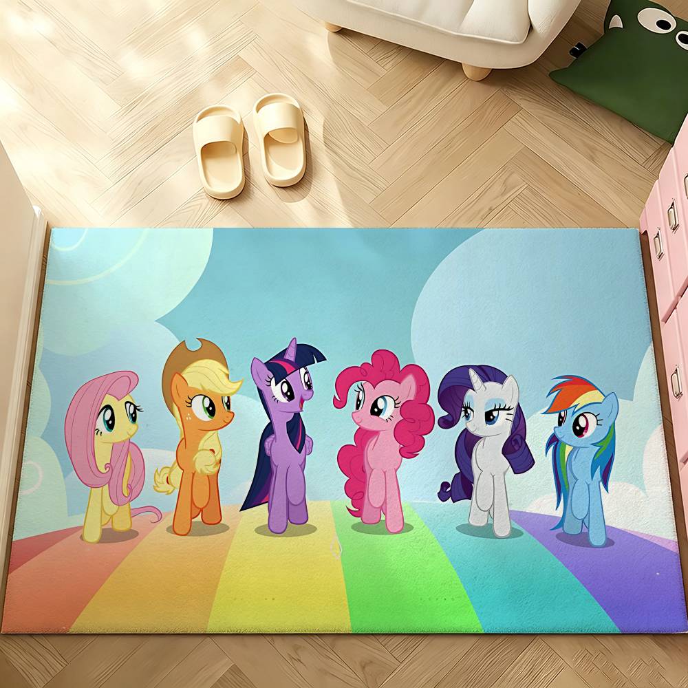 Cute M-My Little Pony-S Carpet Bathroom Anti-slip Mat Door Mat Home Decoration Mat Entrance Door Mat Scratch-resistant Door Mat