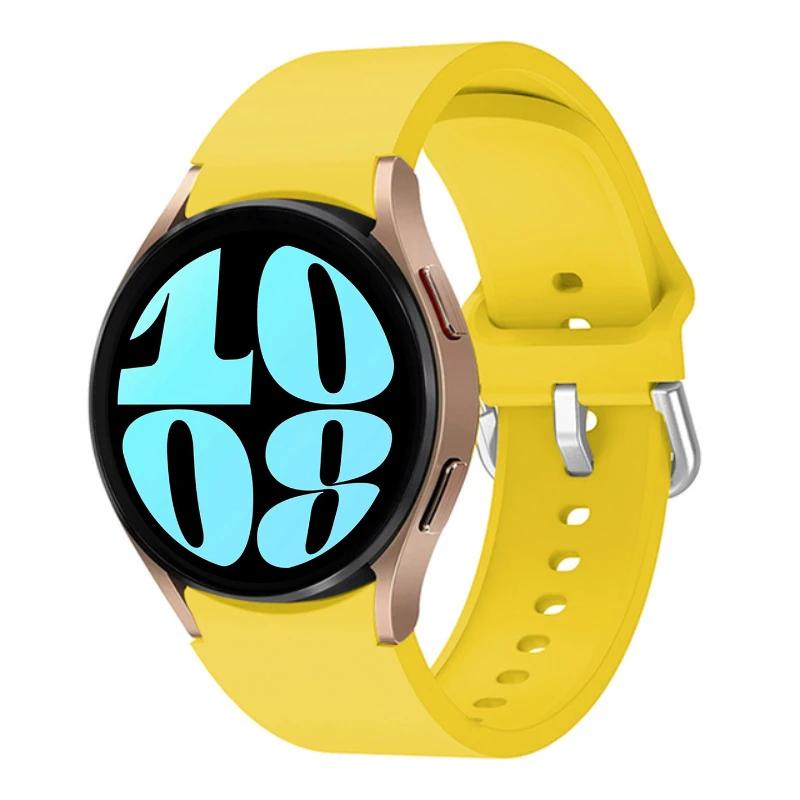 Silicone No Gaps Strap For Samsung Galaxy Watch 7/6/5/4 44mm 40mm 5Pro 45mm Bracelet Band Galaxy 6 Classic 47mm 43mm 46mm Correa