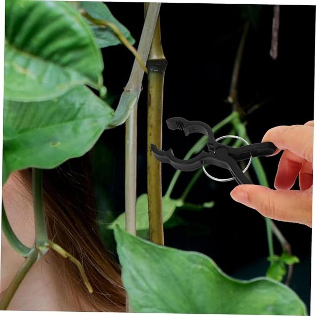 10pcs Vine Clip Tomato Clips Plant Trellis Clips Plant Gripper Clip Supplies for Gardening Clamp for Vine Clamp for Tomato Vines Garden Supplies Black