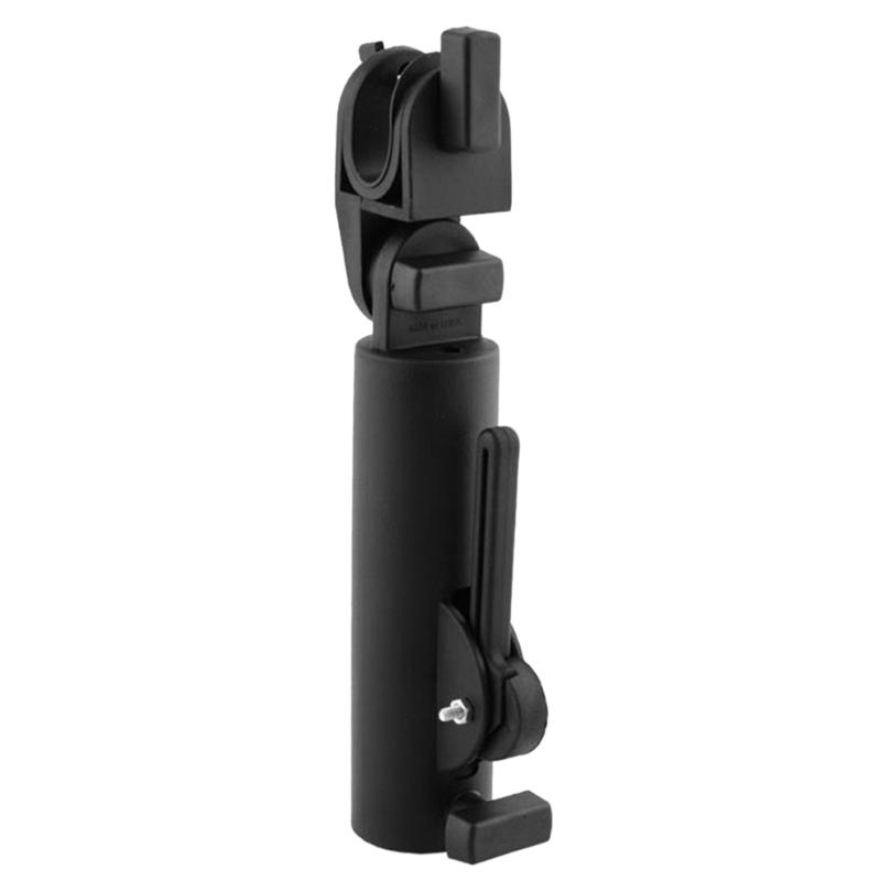 

Golf Trolley Umbrella Holder, Adjustable Black Umbrella Stand Attachment Cart Umbrella Holder For Golf Push Cart Handle 1