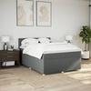 Maison Exclusive - Sommier à lattes de lit avec matelas Gris foncé 160x200cm Tissu