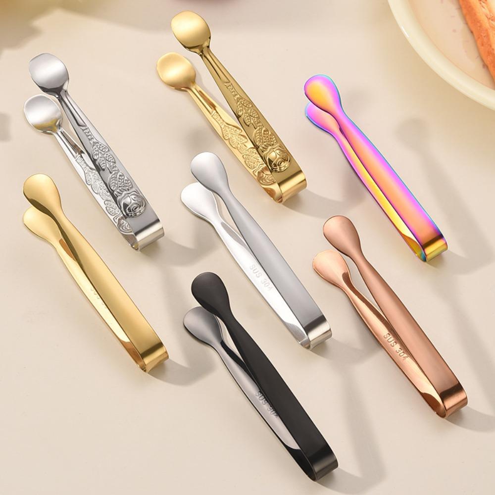 Stainless Steel Ice Tongs Professional Sugar Food Serving Tongs for Restaurants Hotel Home Kitchen Kitchen Accessories Tongs