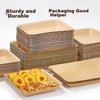 SHUANG YU Biodegradable Disposable Plates, 750ml*20 Pieces, Kraft Paper Plates for Barbecue, Dining, Snacks And Fruits