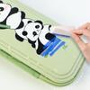 Cartoon cute Panda pencil case Plastic hard shell stationery box Student school supplies storage box with pen holder pen bag