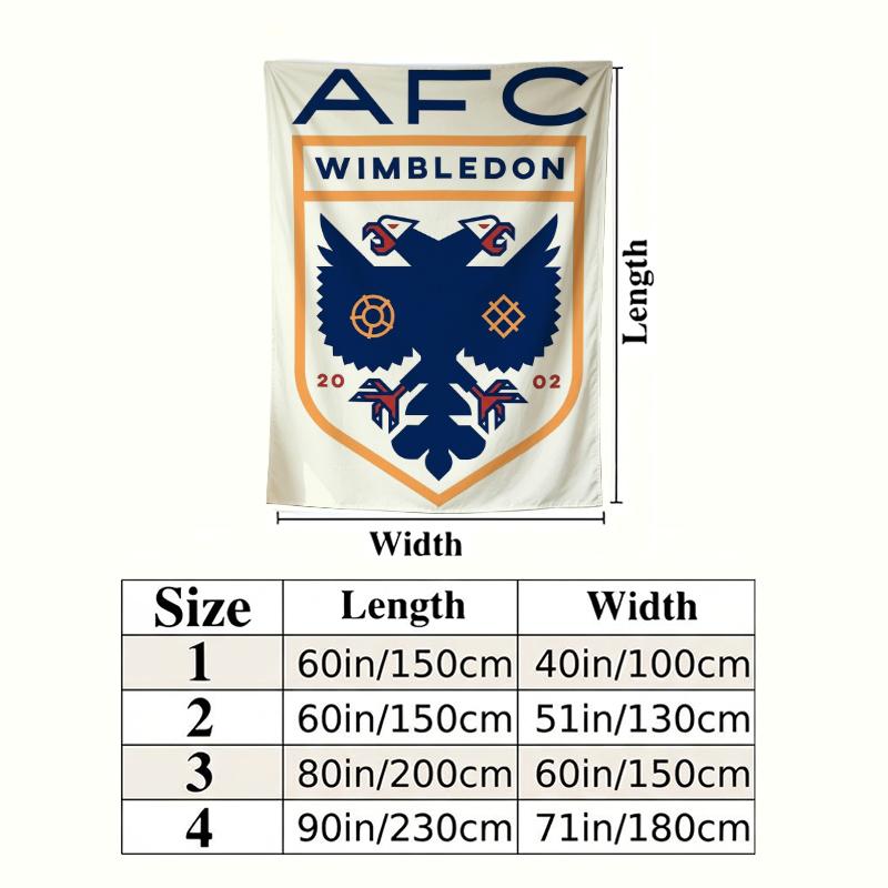 AFC Wimbledon Wandteppich Ästhetisches Wandbehang Gedruckter Stoffdecke Dekorative Wandteppiche für Schlafzimmer Wohnzimmer Heimdekoration
