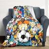 1Pc Soccer Stars Unite Blanket Soft And Comfortable Casual Warm Camping Travel Christmas Halloween Xmas Gift M924627