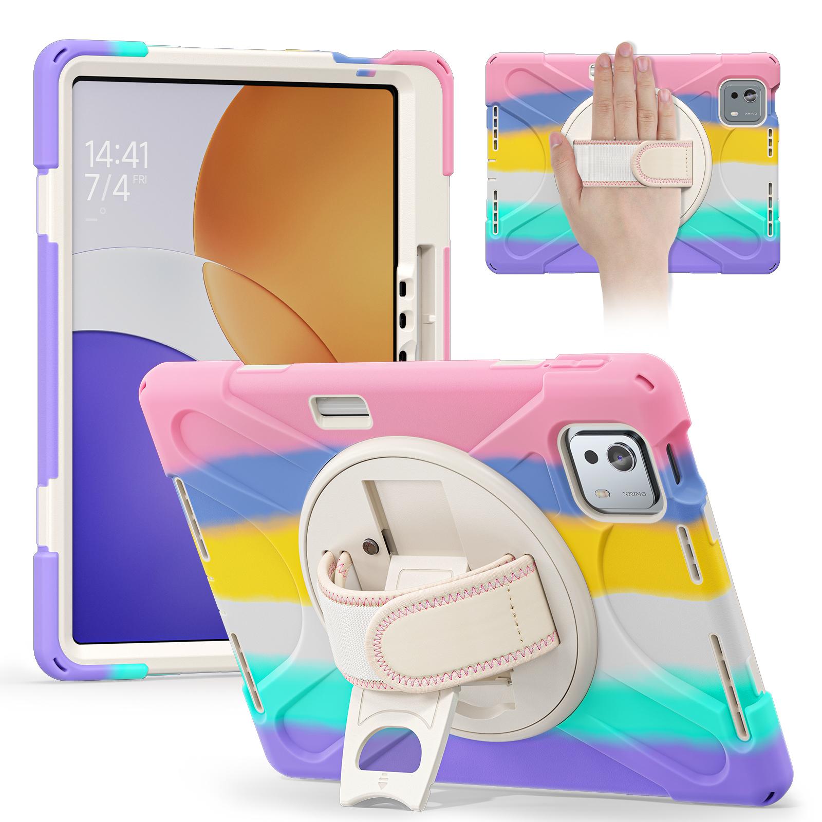 

Для Xiaomi Pad 7S Pro 12.5/Pad 6S Pro 12.4 Чехол ТПУ+ПК+Силикон Подставка Противоударная Обложка для Планшета Colorful Pink