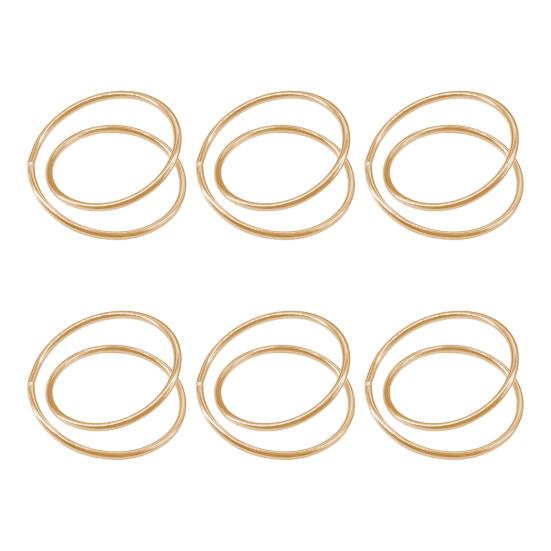 6/12Pcs Golden Napkin Rings Alloy Spiral Design Napkin Holders Buckles Family Dinner Wedding Party Table Decoration