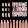 Nail Art Mixed Color French Nail Patch Wearing Nail Patch Naked Pink French Prefabricated Nail Versatile